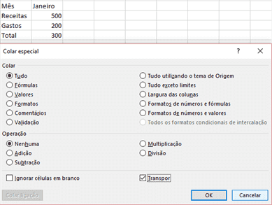 4. Reorganizar colunas com Transpor