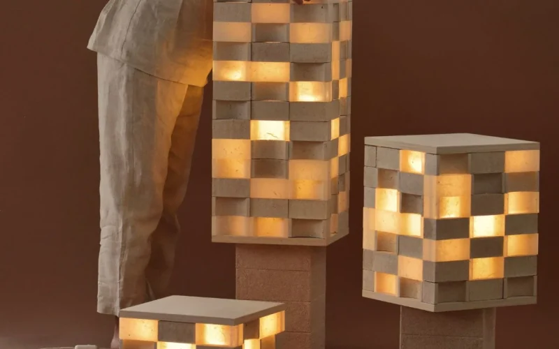 Luminária inovadora transforma cascas de ovo em arte sustentável e versátil