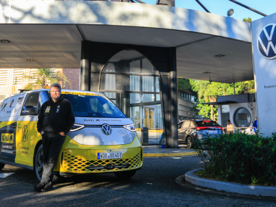 Aventuriero alemão tenta recorde mundial com VW ID. Buzz no Brasil