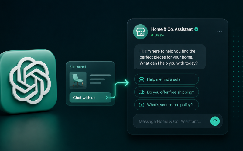 OpenAI testa anúncios interativos com agentes de IA no lugar de sites