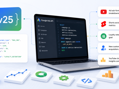 Google Ads API v25 traz métricas do YouTube e nova meta de fidelização