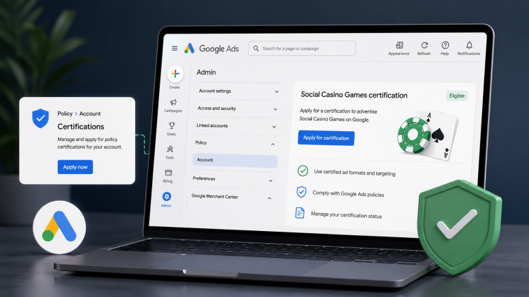 Google Adiciona Direto no Google Ads Aplicações para Certificação de Jogos Sociais