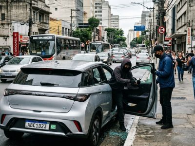 Aumento de 129% nos roubos de carros elétricos e híbridos em São Paulo