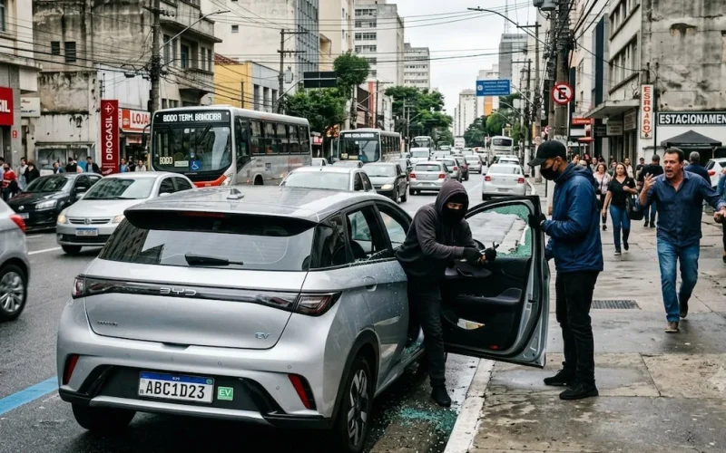 Aumento de 129% nos roubos de carros elétricos e híbridos em São Paulo