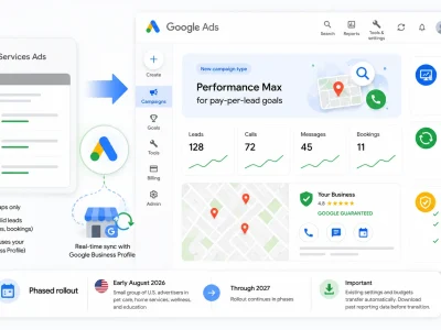Google Ads integra Local Services Ads com nova gestão via Performance Max