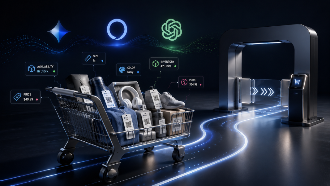 O futuro do comércio agente: como dados de produtos moldam vendas automatizadas