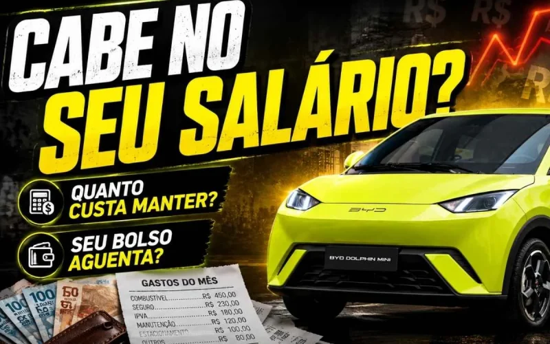 BYD Dolphin Mini: Quanto você precisa ganhar para manter este elétrico de R$ 2.500 a R$ 4.000?