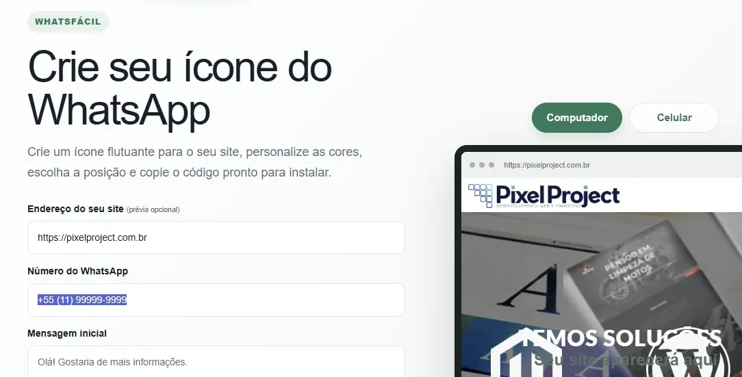 WhatsFácil ganha nova plataforma e gerador de botão flutuante grátis para WhatsApp Gerar Botao Whatsapp