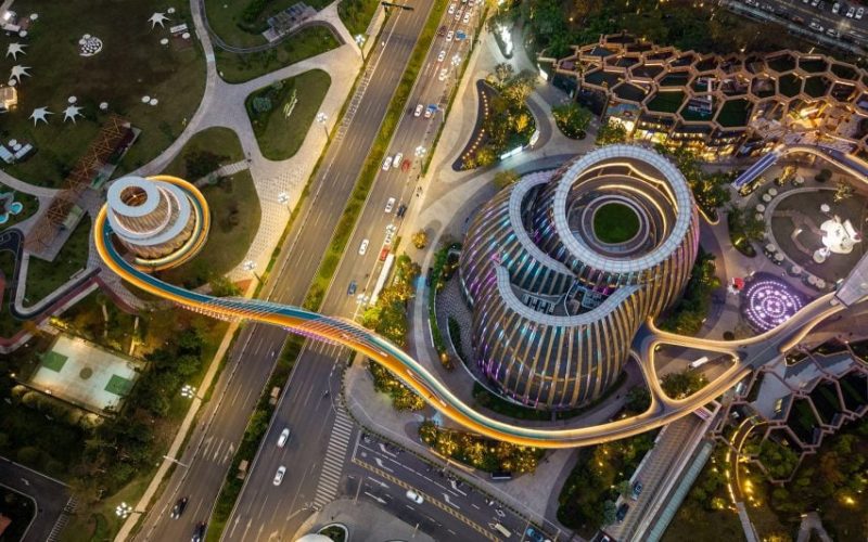 Bairro sustentável inspirado na floresta de bambu é projetado na China