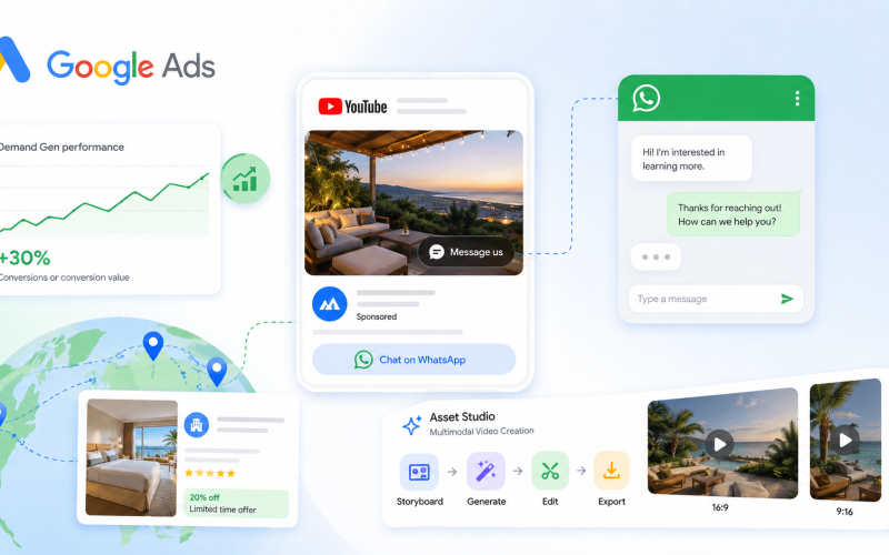 Google aprimora campanha Demand Gen com mensagens, ferramentas de viagem e IA