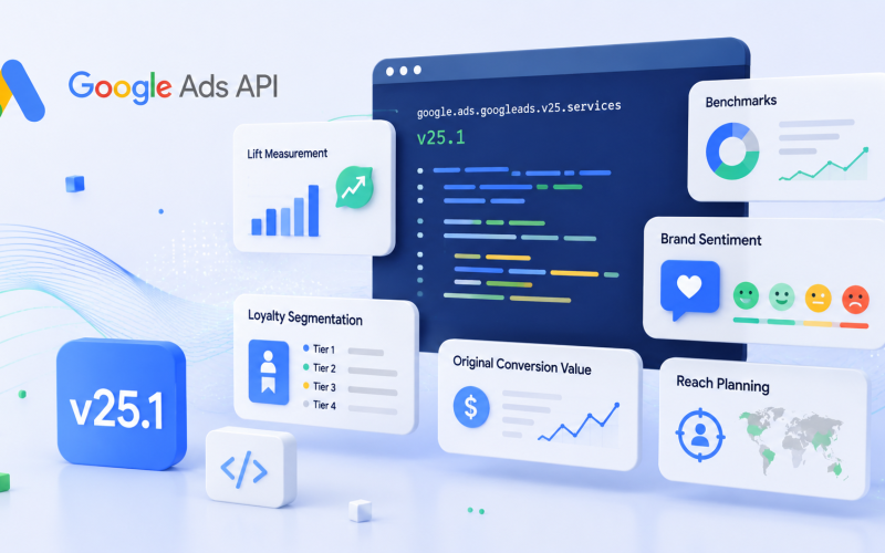 Google Ads API v25.1 traz novas métricas de medição e insights para anunciantes