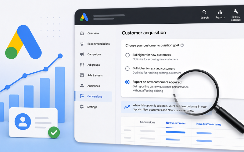 Google Ads facilita mensuração da aquisição de novos clientes com novo relatório