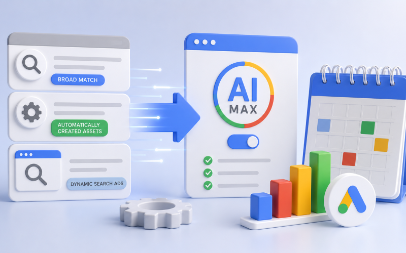 Google define cronograma de migração para campanhas de Search com IA Max