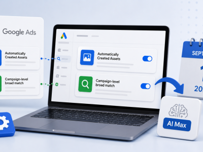 Google atualiza campanhas de busca para usar AI Max automaticamente