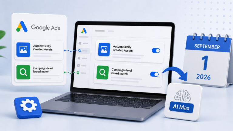 Google atualiza campanhas de busca para usar AI Max automaticamente