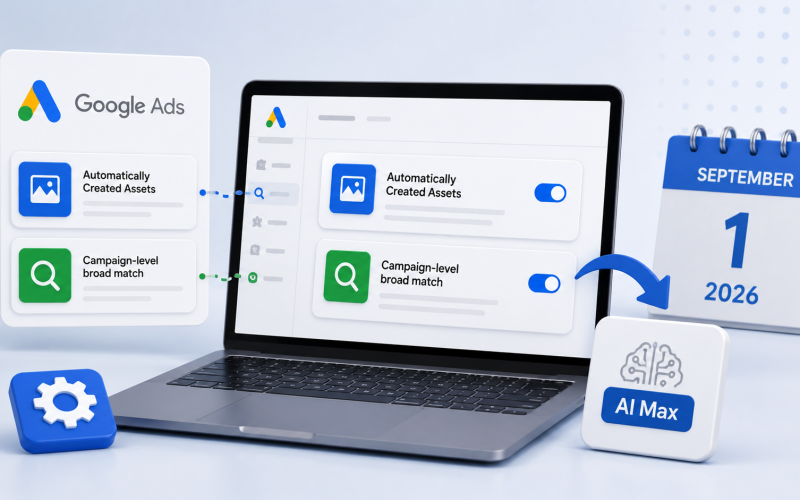 Google atualiza campanhas de busca para usar AI Max automaticamente