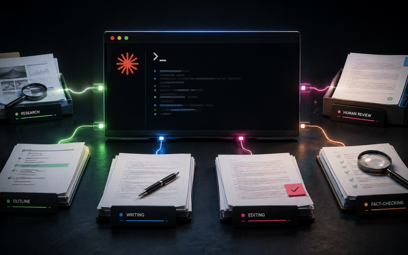 Como criar um fluxo de trabalho de conteúdo com IA para seu blog profissional