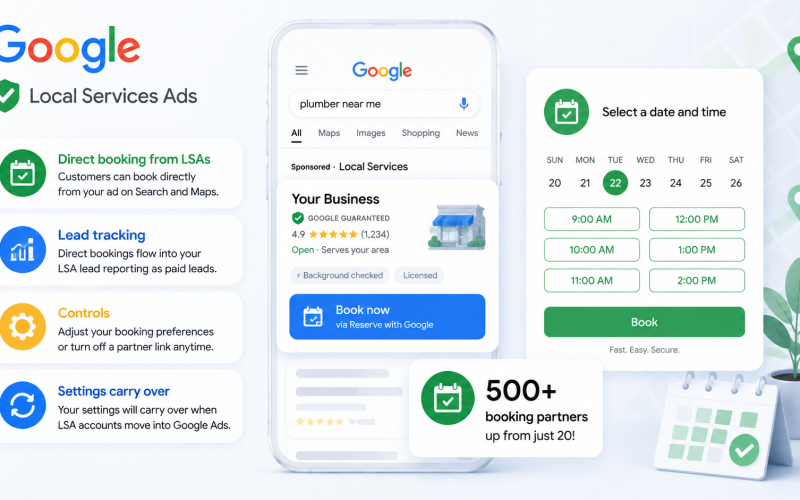 Google amplia opções de agendamento direto em Anúncios de Serviços Locais