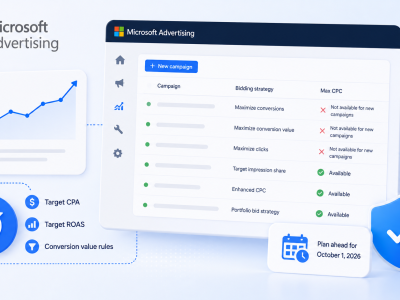 Mudanças no Microsoft Advertising: fim do limite de CPC em novas campanhas de lances