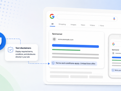Google orienta anunciantes sobre uso de avisos de texto em anúncios de pesquisa