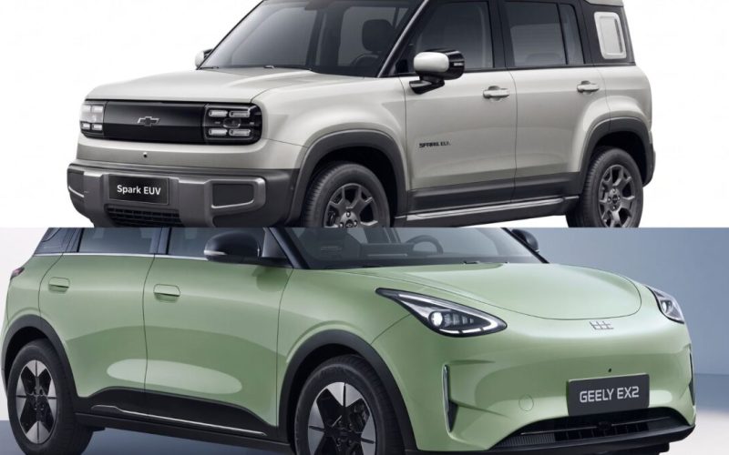 Spark EUV é R$ 21.190 mais caro que Geely EX2, com 31 km a menos de autonomia