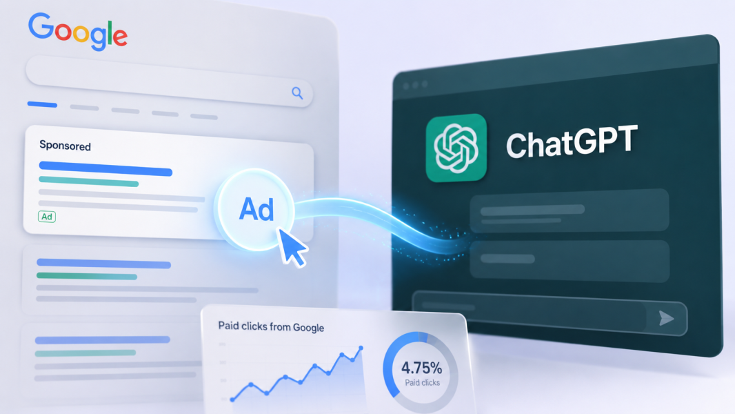 ChatGPT supera todos os destinos em cliques pagos no Google Search