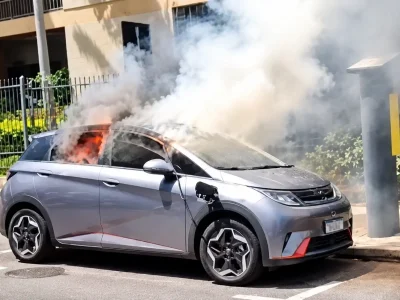 Incêndios em veículos elétricos: riscos, causas e como combatê-los com segurança