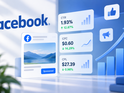 Custos de anúncios no Facebook caem em 2026, enquanto desempenho melhora