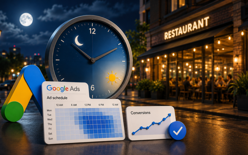 Reveja suas decisões de dayparting no Google Ads para otimizar campanhas