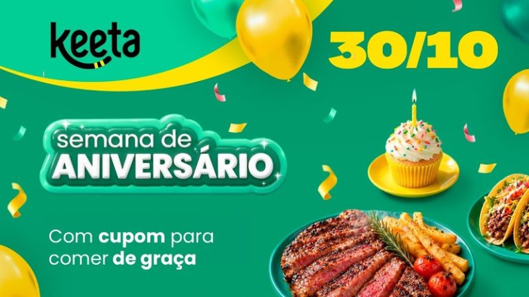 Keeta comemora um ano no Brasil com desafios e cupons de R$ 50 para usuários
