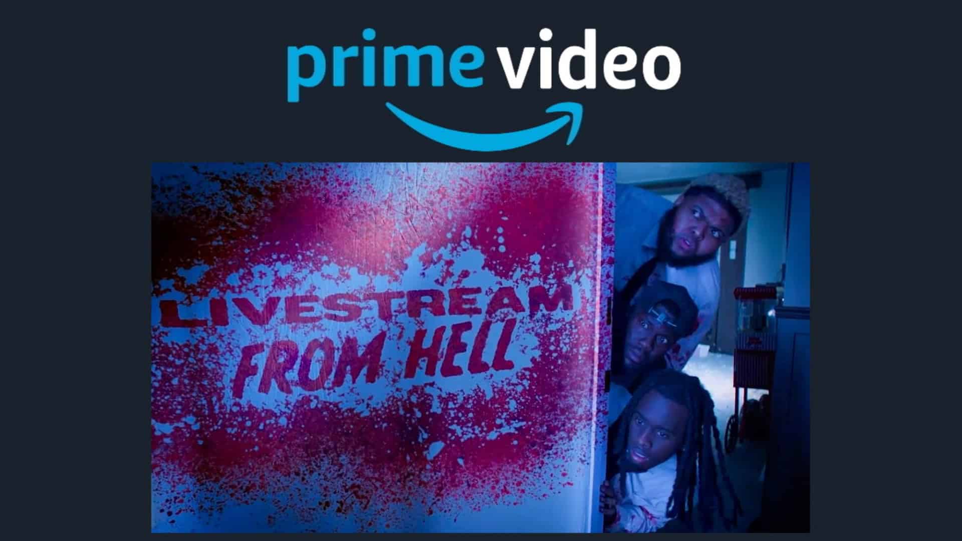 Montagem com pôster do filme Livestream From Hell
