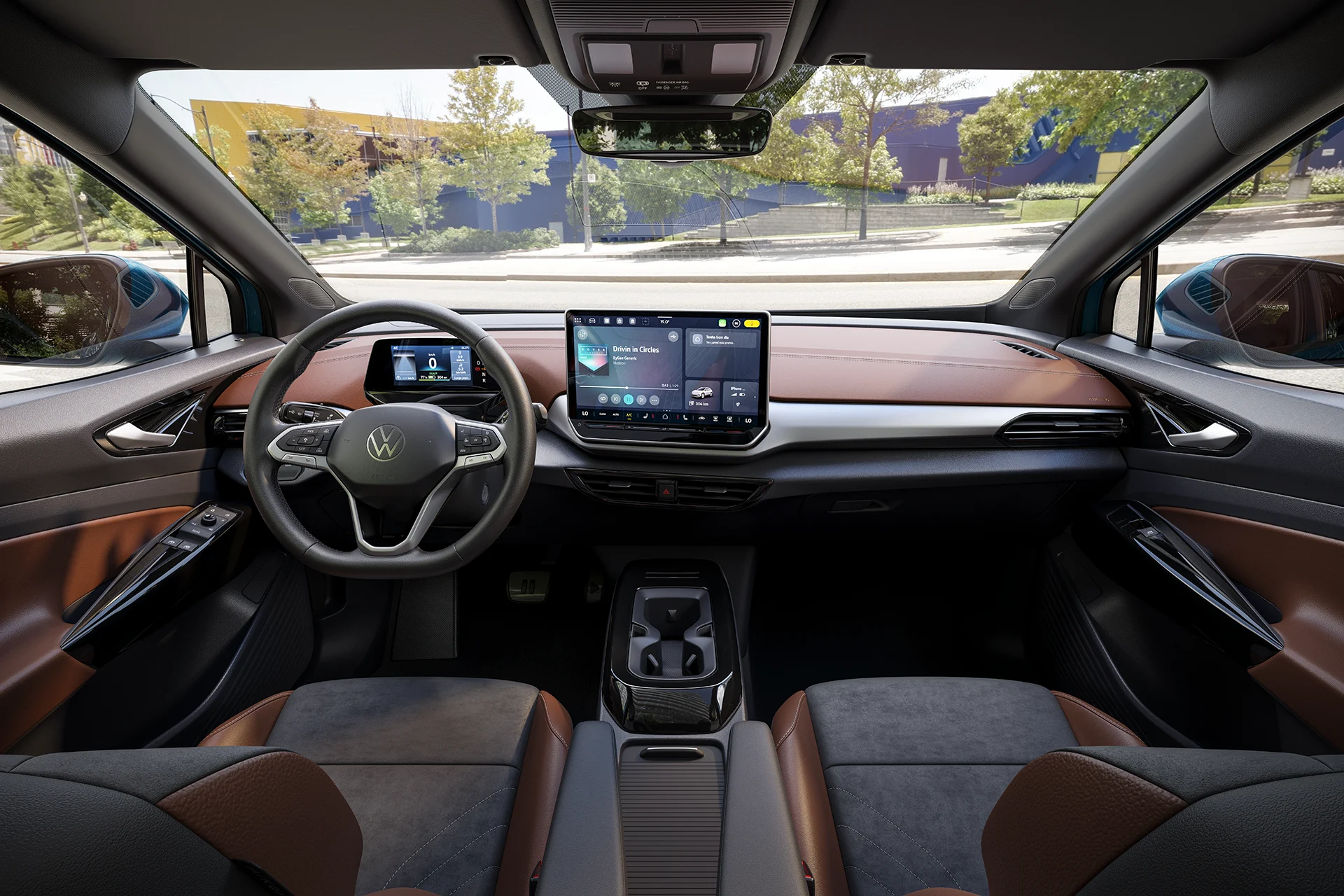 Volkswagen ID.4 é lançado por R$ 300 mil, mesmo preço do Tiguan R-Line Detalhe do painel do VW ID 4 2027