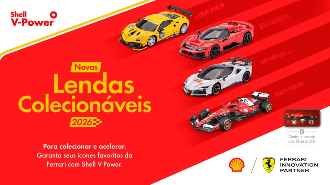 Shell relança campanha de miniaturas da Ferrari com controle via app
